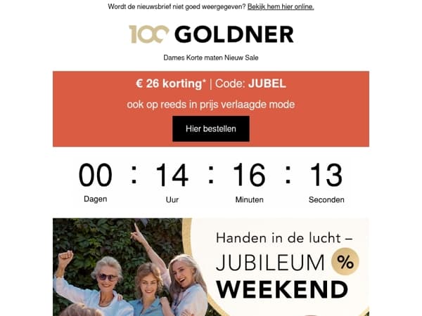 Zondag is een jubileumdag