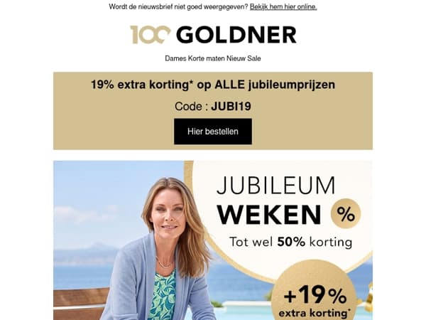 In prijs verlaagde broeken met 19% extra korting