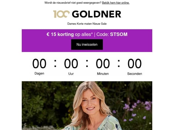 📢 Eindigt vandaag: uw € 15 korting