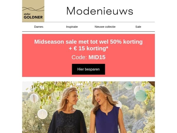 Wissel nu uw voucher van € 15 in op feestelijke looks