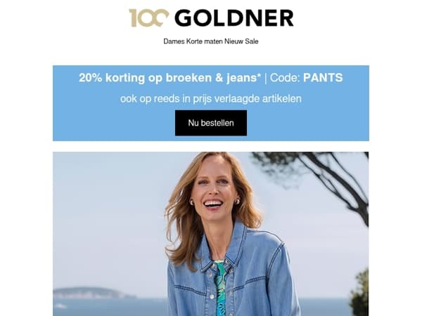 Lichte denim met 20% korting