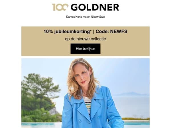10% korting op alle nieuwe jassen