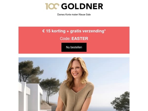 Uw € 15 korting + gratis verzending wacht op u!