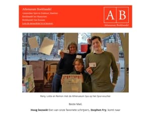 Stephen Fry in Amsterdam & Spa op het Spui