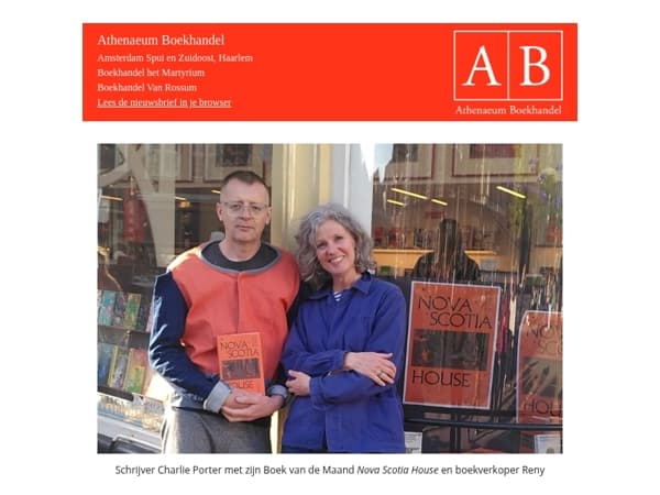 Charlie Porter schrijft Boek van de Maand