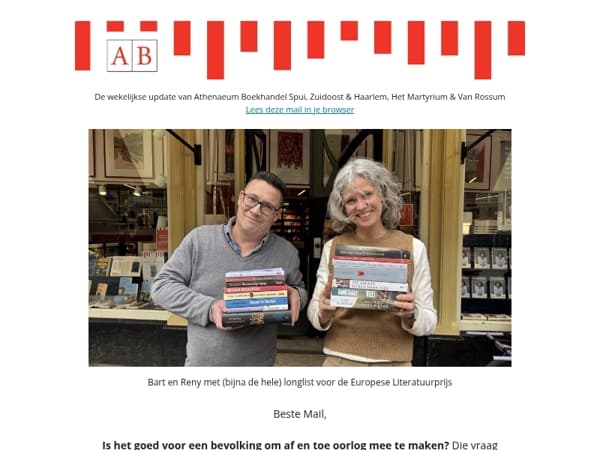 De beste Europese roman & is het goed om een oorlog mee te maken?