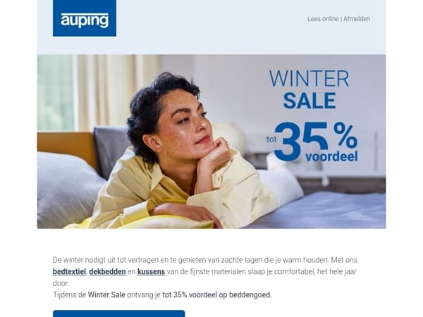 Tot 35% voordeel op bedtextiel 💙