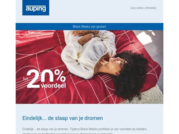 Black Weeks | Tot 20% voordeel op de slaap van je dromen 💙