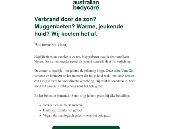 Hallo, je huid gaat je hiervoor bedanken ☀️