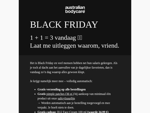 1 + 1 = 3 vandaag, vriend… 🤯🎁