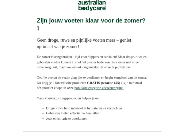 ⏰ Slechts 24 uur: Zomerse voeten + 2 GRATIS producten!