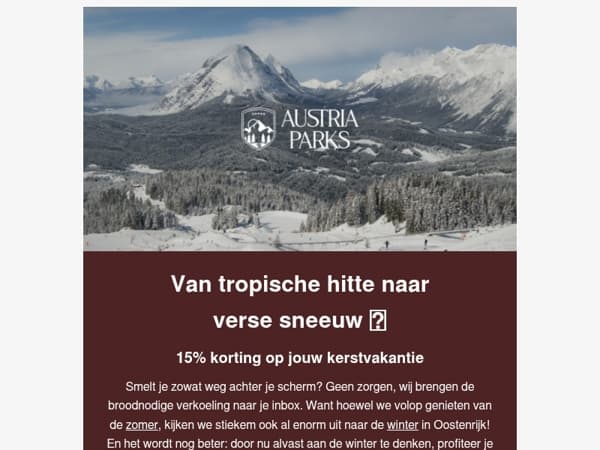 Even geen hittegolf, maar sneeuw in je inbox ☃️