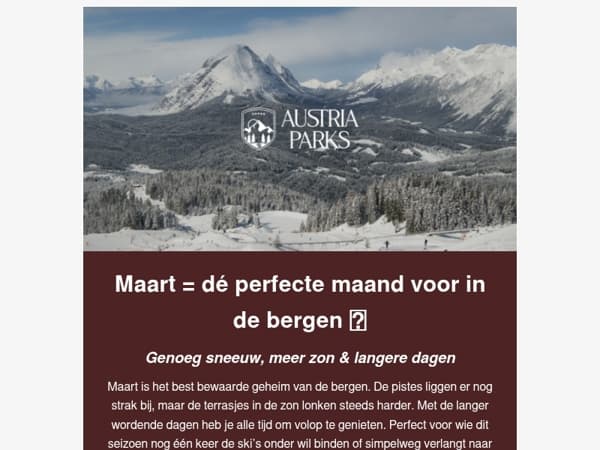 Maart = fijnste maand in de bergen 🏔️