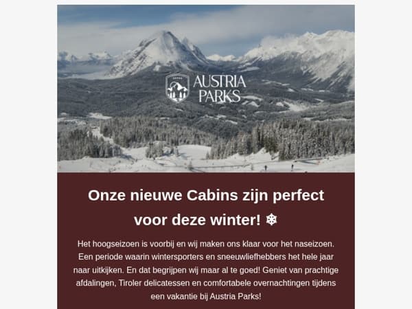🆕 Onze gloednieuwe Cabins zijn nu te boeken!
