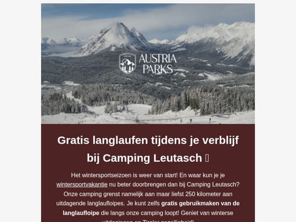 Unieke kans: gratis langlaufen bij Camping Leutasch! 🎿