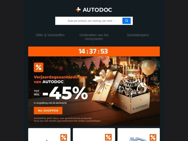  Verjaardagsspecials van AUTODOC: vier met ons mee! 🎉 