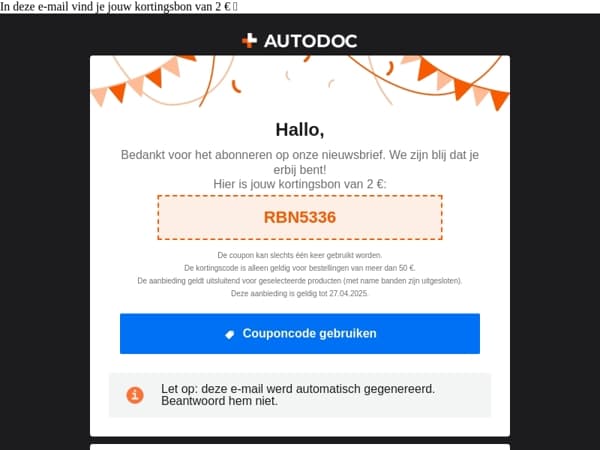 Welkom aan boord! 🎉