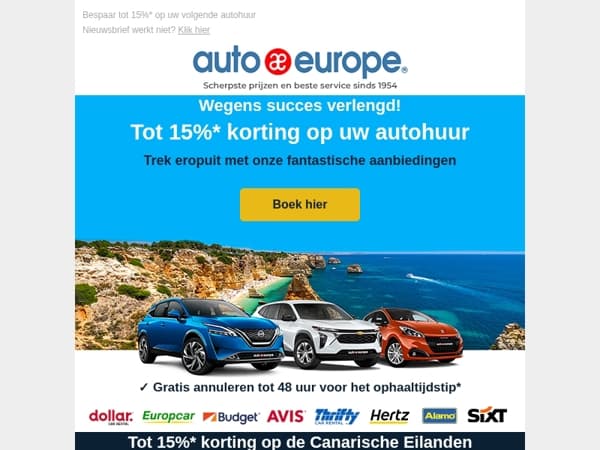 Nog t/m dinsdag! Tot 15% korting