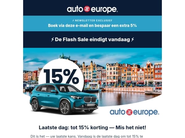 ⚡ Laatste dag: de Flash Sale eindigt vanavond — Tot 15% korting