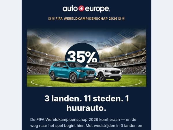 ⚽ Het WK komt eraan — Exclusieve autoverhuur aanbiedingen