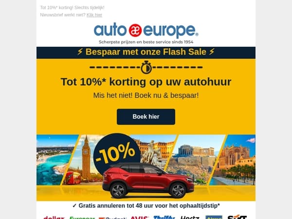 Eindigt snel! Tot 10% korting