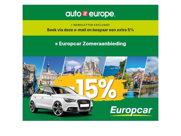 ☀️ Tot 15% korting — Uw zomeraanbieding is er