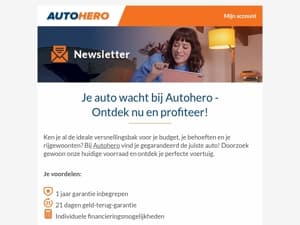 Vind je auto bij Autohero - met 1 jaar garantie en meer!