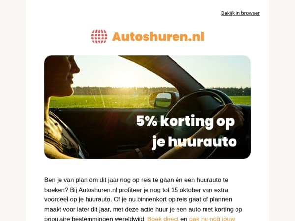 Nog één week 5% extra korting!