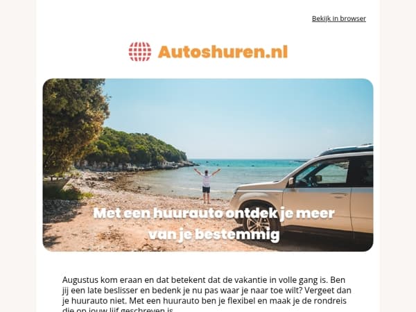 Perfecte zomerbestemmingen met je huurauto