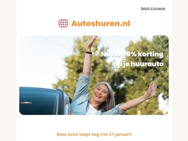 Profiteer nu nog van 5% korting
