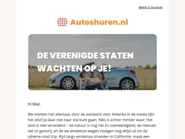 10% extra korting op jouw huurauto in de VS 🇺🇸