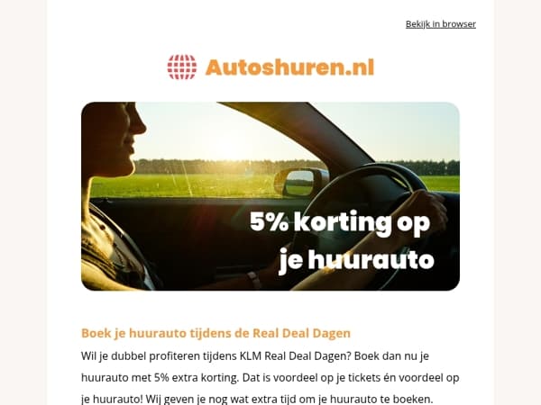 Extra korting op je huurauto
