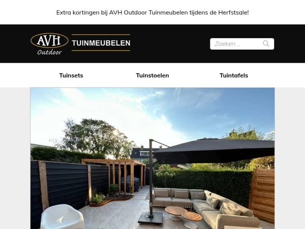 10% extra korting bij AVH Outdoor Tuinmeubelen