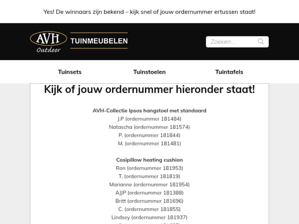 De winnaars van het AVH Paasevent!