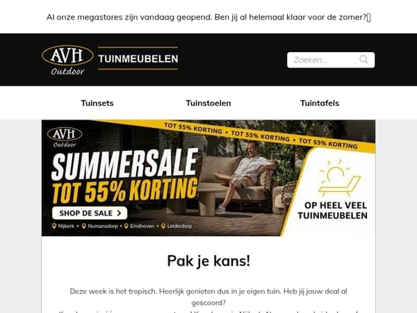 De summersale is in volle gang! Tot 55% korting
