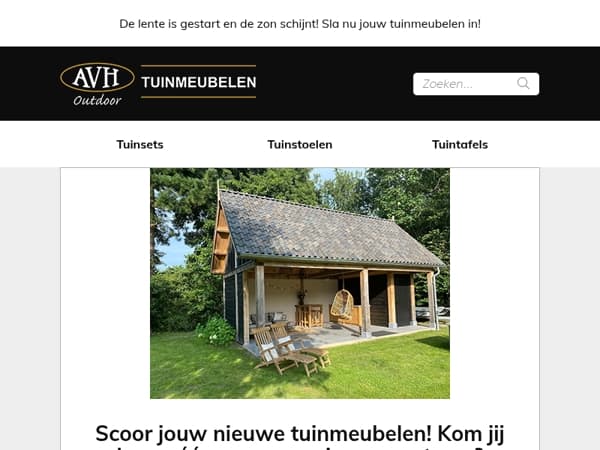 Deze week 20 graden! Tijd om te genieten. Sla nu jouw tuinmeubelen in!