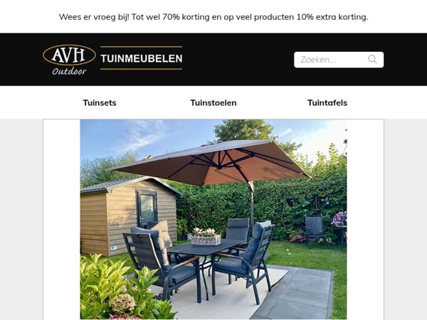 10% extra korting - Laat het voorjaar maar komen - Wees er snel bij!