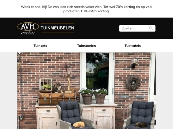 10% extra korting - De zon gaat zich weer laten zien - Wees er snel bij!
