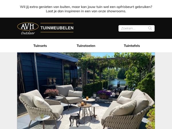 Kom jij langs met Hemelvaartsdag bij AVH Outdoor Tuinmeubelen?