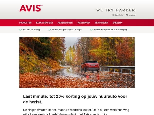 Last minute in de herfstvakantie op pad? 🚗🍂