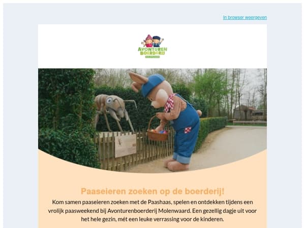 Dit weekend Paaseieren zoeken op de Avonturenboerderij! 🐣