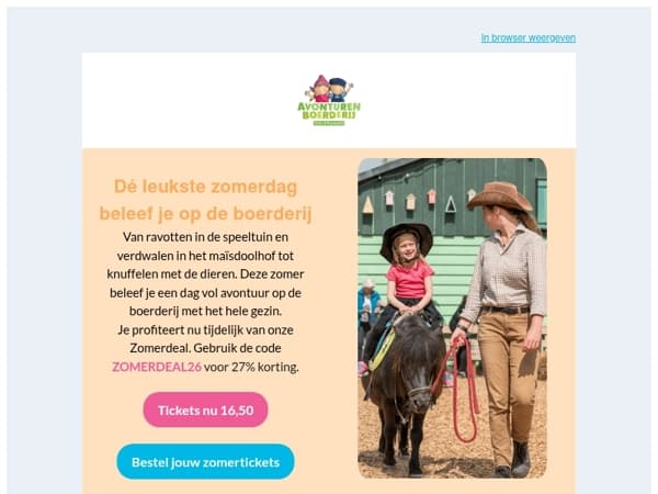 ☀️ De leukste zomerdag beleef je nu voor 16,50