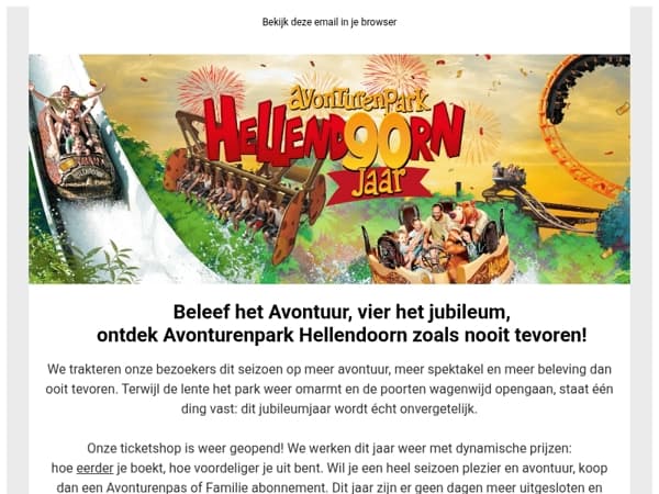 Nieuw seizoen, nieuwe attractie… meer avontuur dan ooit