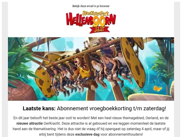 Laatste kans: de vroegboekkorting verloopt bijna!