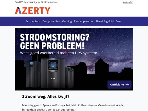 Stroom weg? Zo voorkom je schade aan je setup.