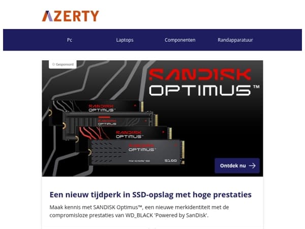 Maak kennis met SANDISK Optimus