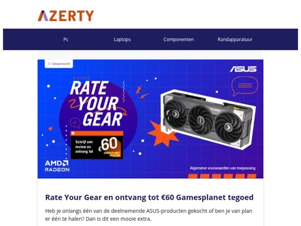 ASUS Rate Your Gear is weer terug