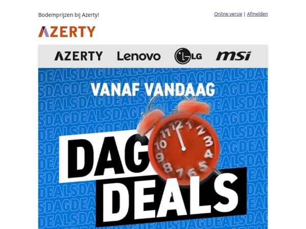 VANAF VANDAAG – DAGDEALS!