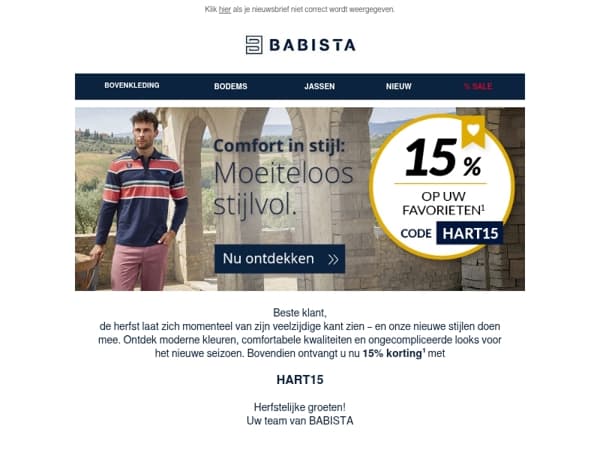 Uw nieuwe herfstfavorieten met 15% korting!