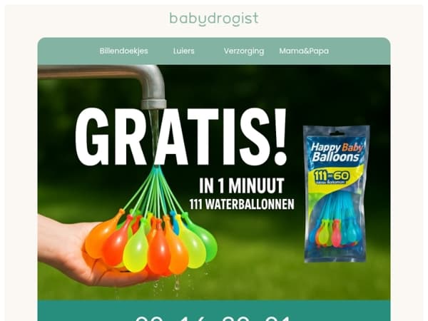 GRATIS waterballonnen twv €9,99